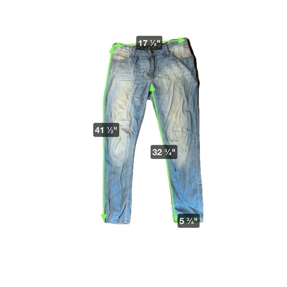 Cavalera Men’s Distressed Straight Leg Jeans 34X33 Logo Pockets Biker Rock Moto - Picture 4 of 11